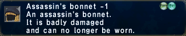 Assassin's Bonnet -1