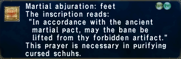 Martial Abjuration: Feet