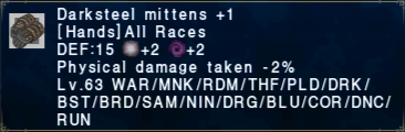 Darksteel Mittens +1