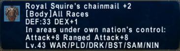 Royal Squire's Chainmail +2