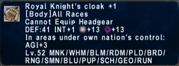 Royal Knight's Cloak +1
