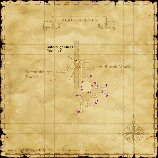 Zeruhn Mines Map