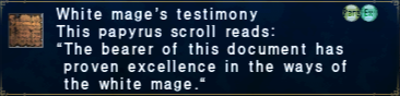 White Mage's Testimony