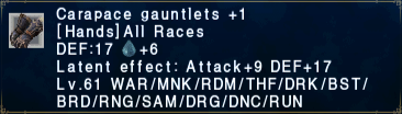 Carapace Gauntlets +1