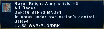 Royal Knight Army Shield +2