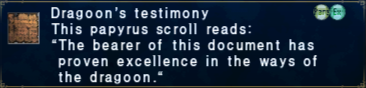 Dragoon's Testimony