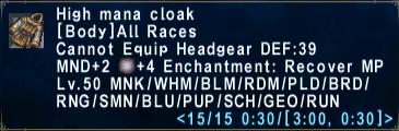 High Mana Cloak