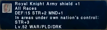 Royal Knight Army Shield +1