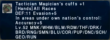 Tactician Magician's Cuffs +1