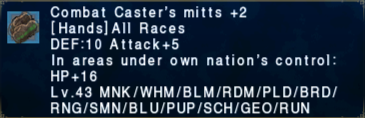 Combat Caster's Mitts +2