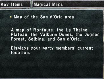 Map of the San d'Oria Area - HorizonXI Wiki