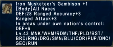 Iron Musketeer's Gambison +1