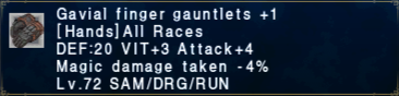 Gavial Finger Gauntlets +1