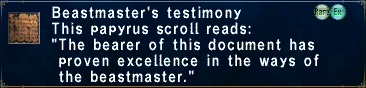 Beastmaster's Testimony