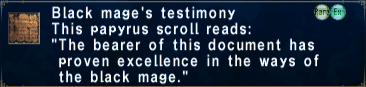 Black Mage's Testimony