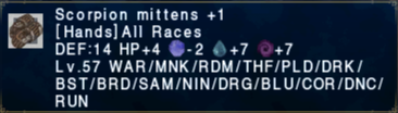 Scorpion Mittens +1