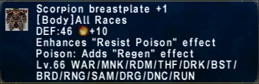 Scorpion Breastplate +1