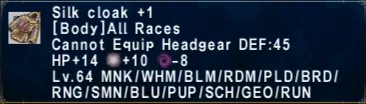 Silk Cloak +1