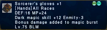 Sorcerer's Gloves +1