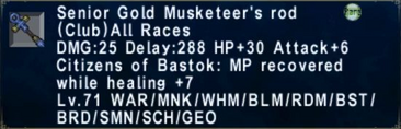 Senior Gold Musketeer's Rod