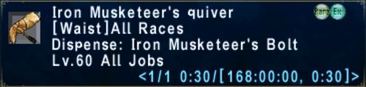 Iron Musketeer's Quiver